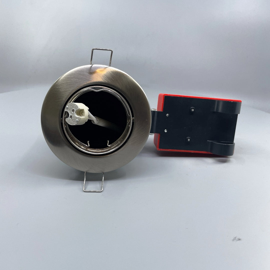 Daxtor Easy 2-Setup MR16 indbygningsspot Ø87 mm – børstet stål