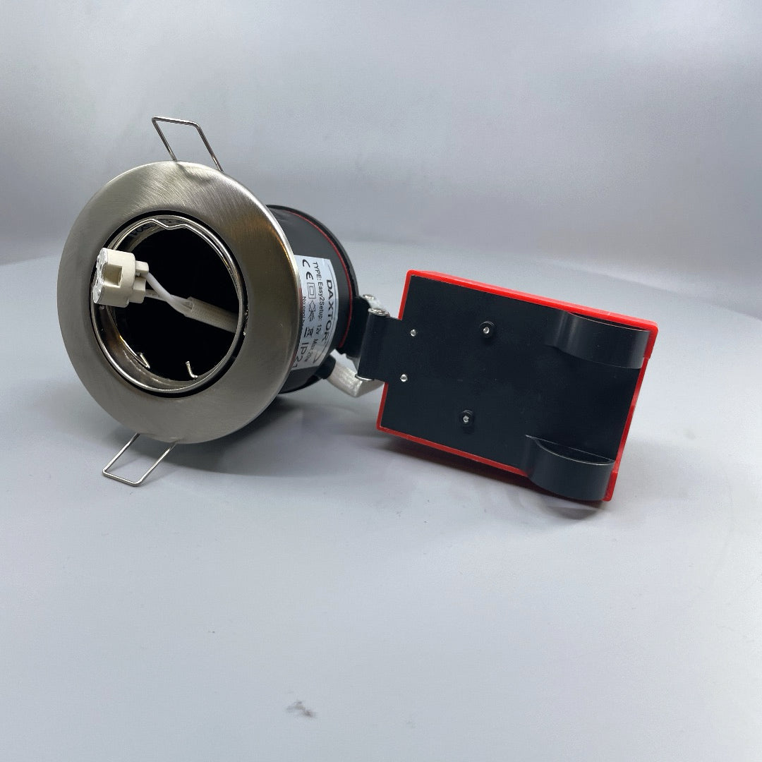 Daxtor Easy 2-Setup MR16 indbygningsspot Ø87 mm – børstet stål (360° frame 3)