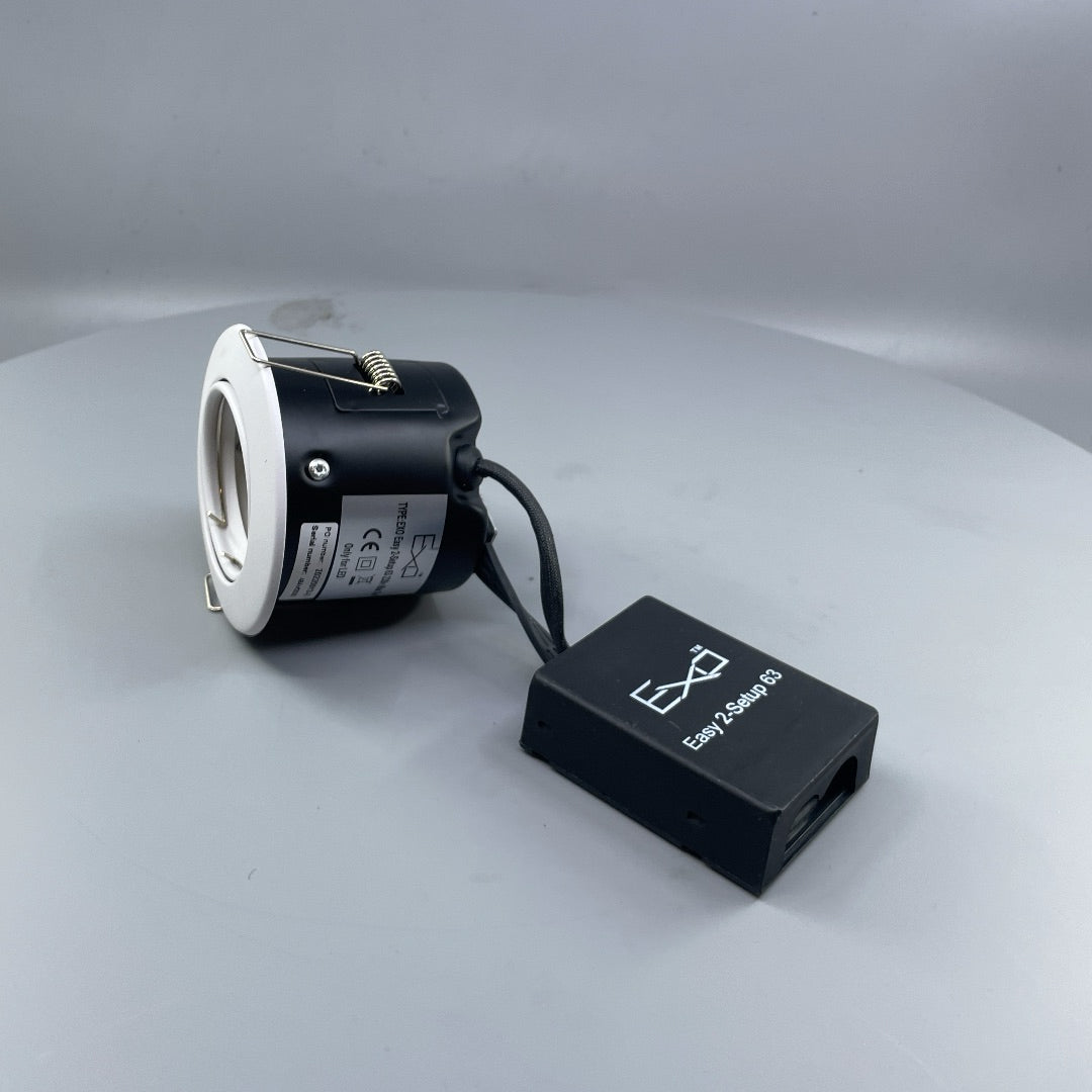 Daxtor Easy 2-Setup 63 GU10 indbygningsspot, hvid, kipbar, Ø88 mm (360° frame 5)