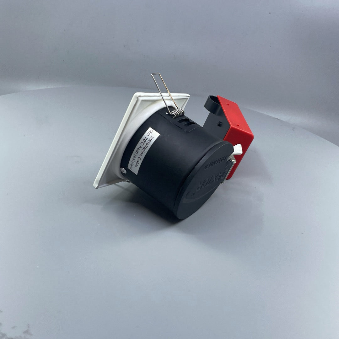 Daxtor Easy 2-Setup MR16 12V indbygningsspot IP21 – firkantet hvid, maks. 20W (360° frame 9)