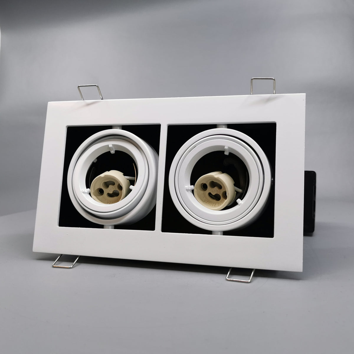 Downlight Dobbelt 230V 20W GU10 - Mat hvid (360° frame 2)