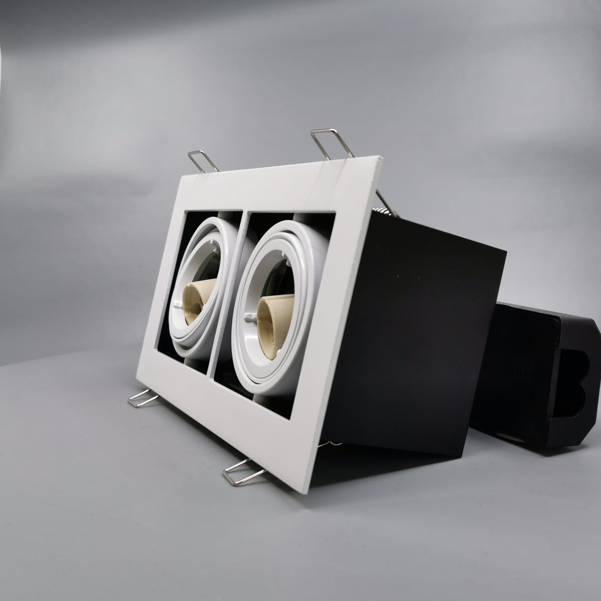 Downlight Dobbelt 230V 20W GU10 - Mat hvid (360° frame 5)