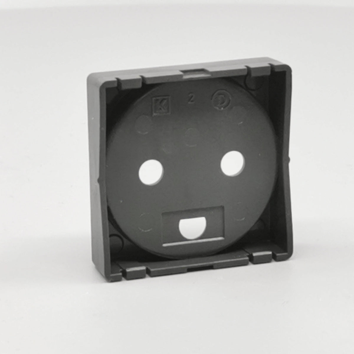 afdækning for stikkontakt 1 modul koksgrå (360° frame 12)