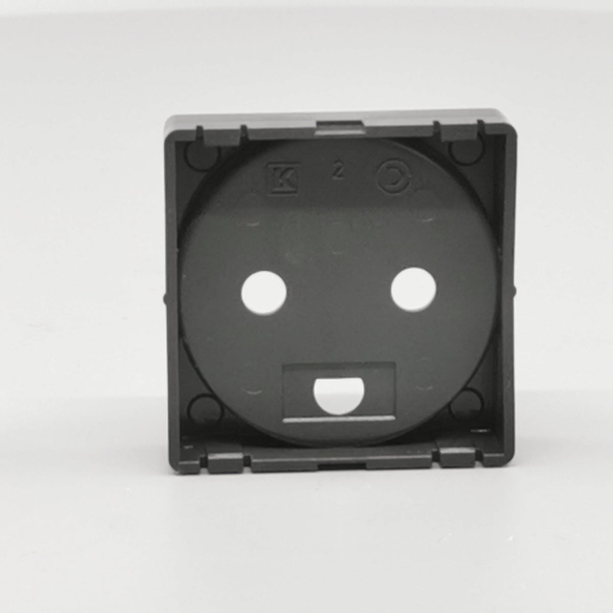 afdækning for stikkontakt 1 modul koksgrå (360° frame 13)