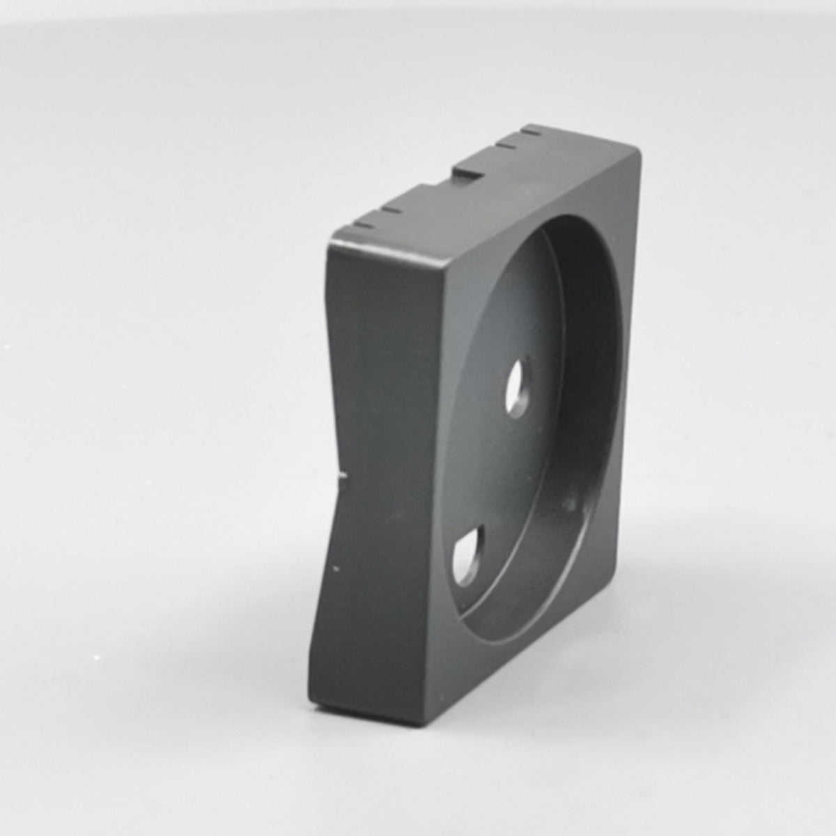 afdækning for stikkontakt 1 modul koksgrå (360° frame 21)