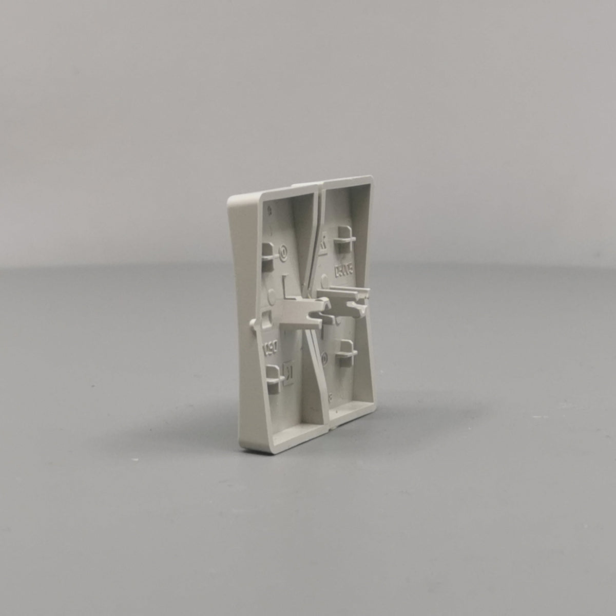 LK Fuga tangentsæt til dobbeltafbryder, gammel model - lysegrå (360° frame 9)
