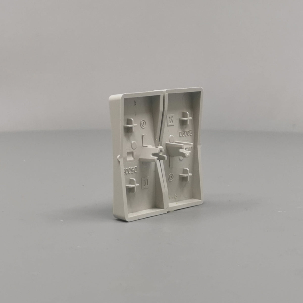 LK Fuga tangentsæt til dobbeltafbryder, gammel model - lysegrå (360° frame 10)