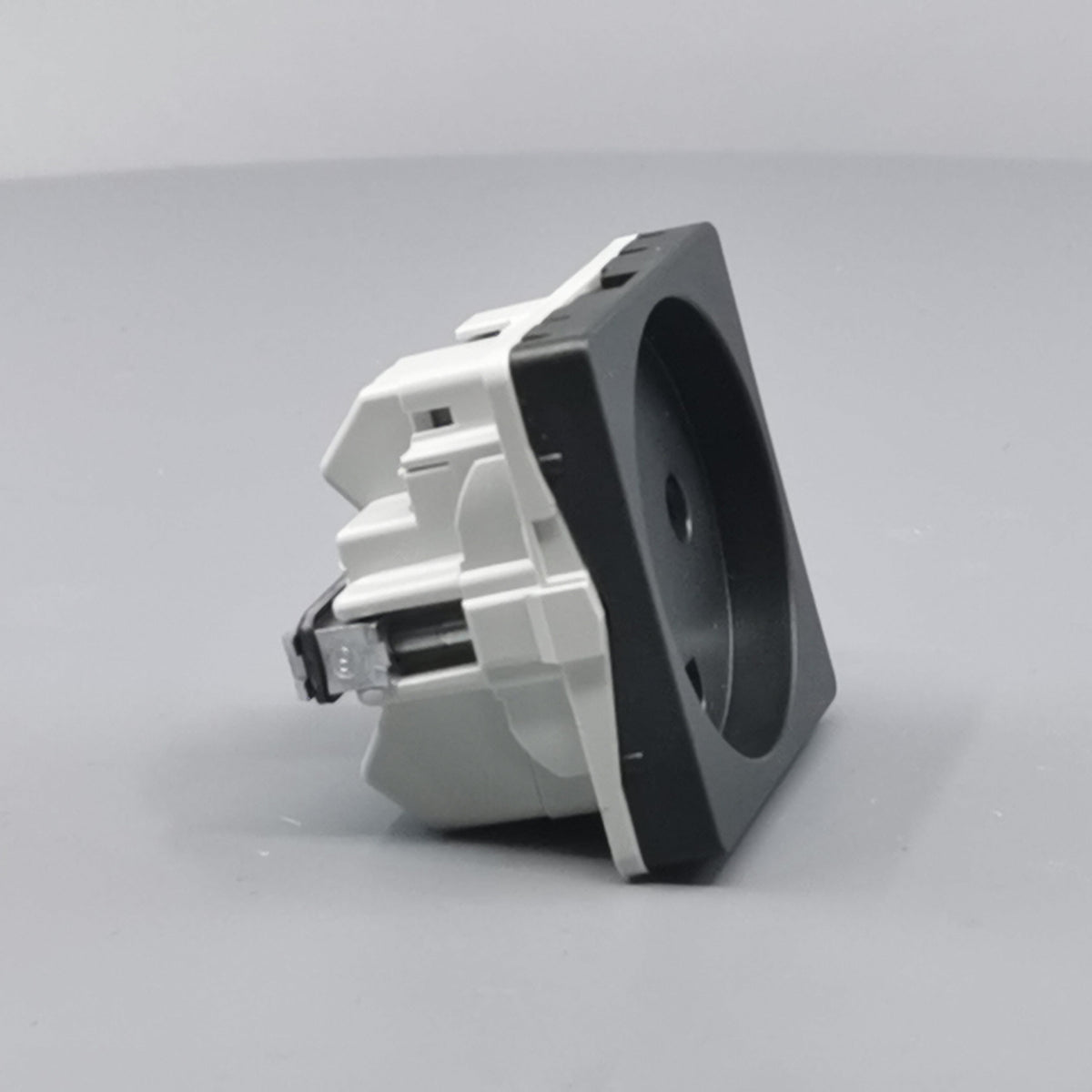 LK Fuga stikkontakt 1 modul m LED -lampe koksgrå (360° frame 20)