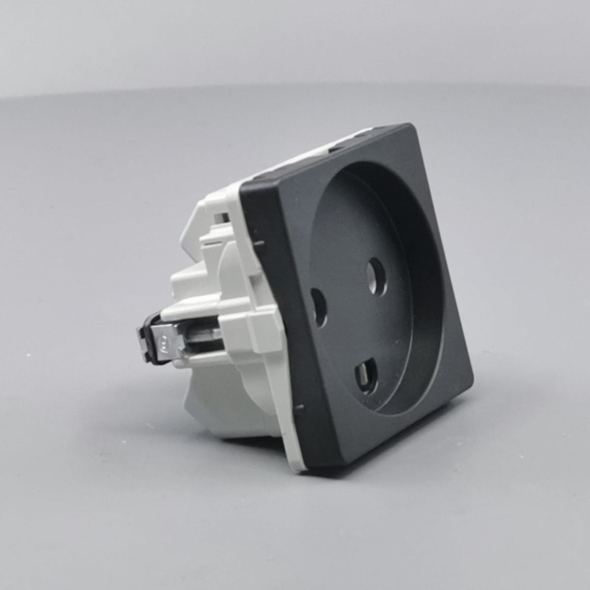 LK Fuga stikkontakt 1 modul m LED -lampe koksgrå (360° frame 21)