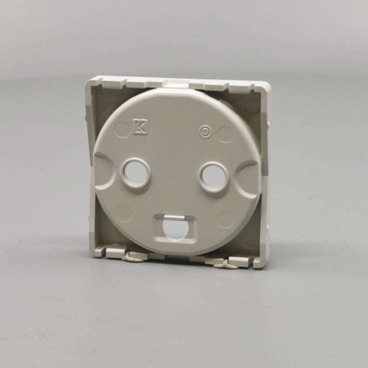 Fuga Afdækning for stikkontakt 1 modul lysegrå (360° frame 14)