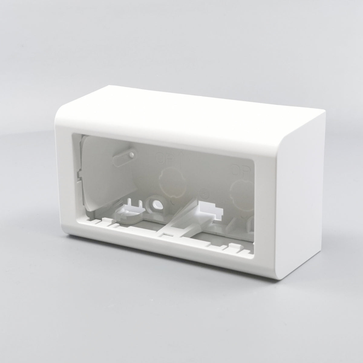 LK Fuga Softline vandret underlag 2 modul 49mm dyb - hvid (360° frame 3)