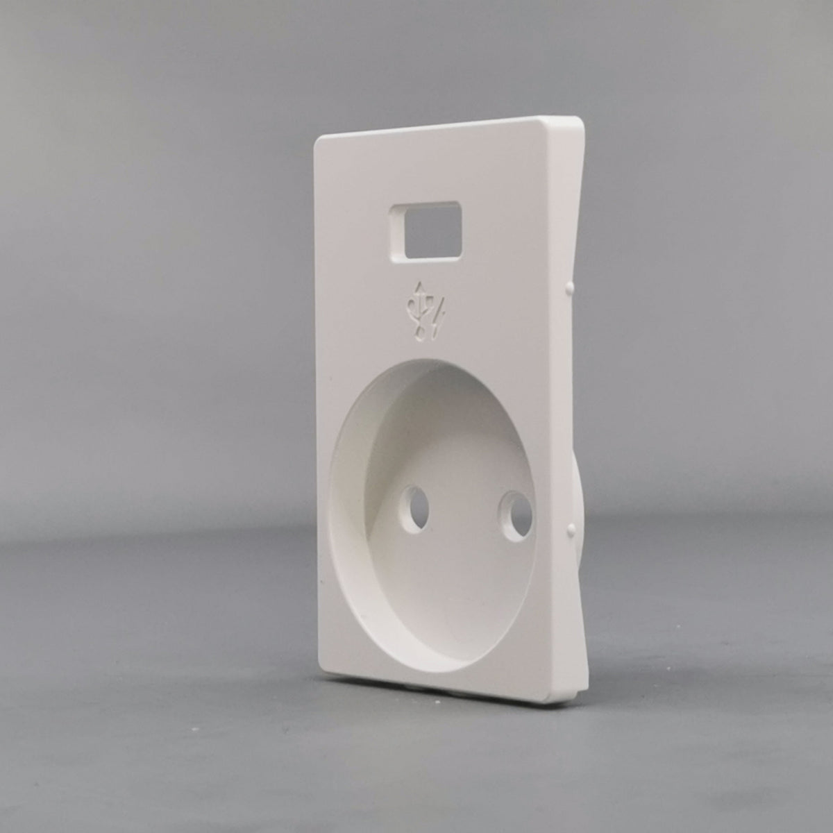 Fuga afdækning stikkontakt u/j med 5V USB hvid (360° frame 4)