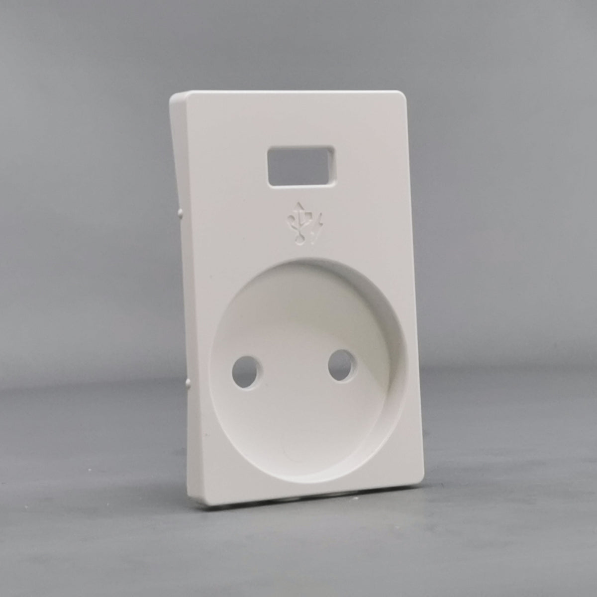Fuga afdækning stikkontakt u/j med 5V USB hvid (360° frame 23)