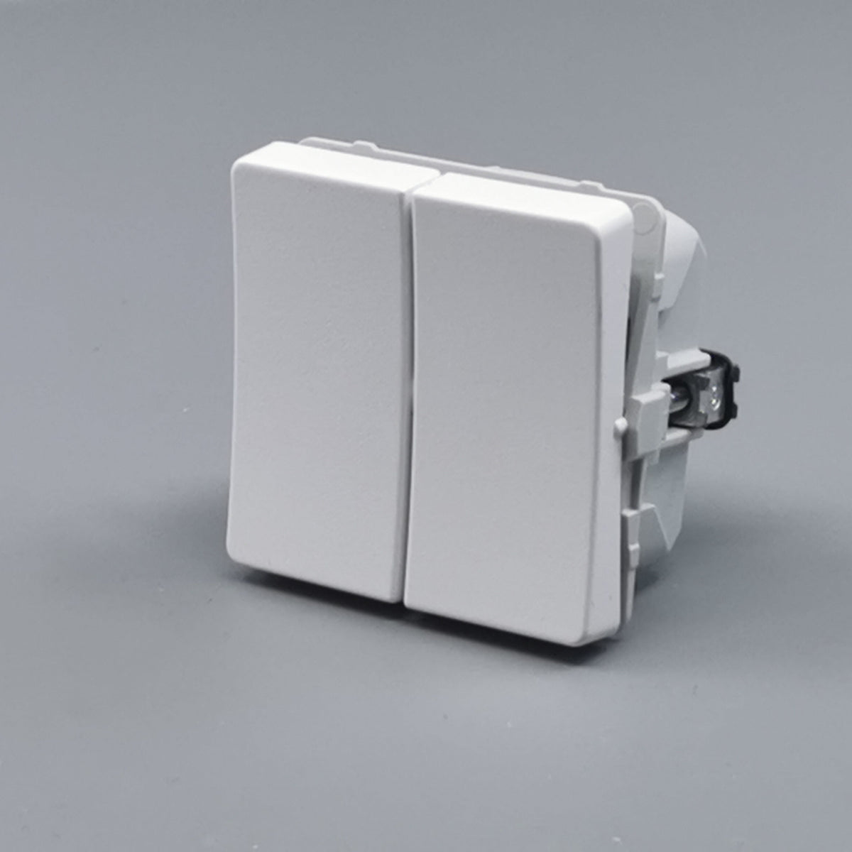 LK Fuga dobbelt korrespondance afbryder 16A - hvid (360° frame 3)