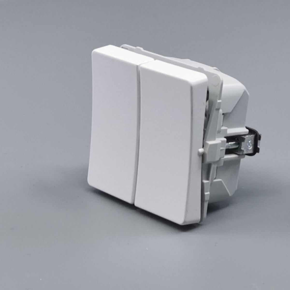 LK Fuga dobbelt korrespondance afbryder 16A - hvid (360° frame 4)