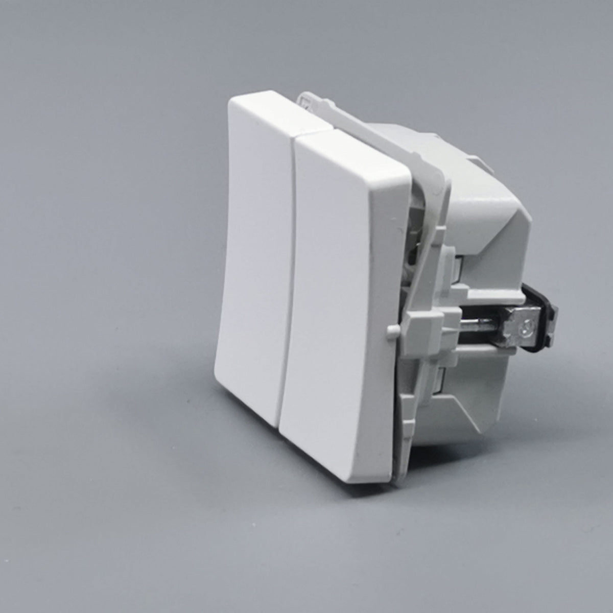 LK Fuga dobbelt korrespondance afbryder 16A - hvid (360° frame 5)