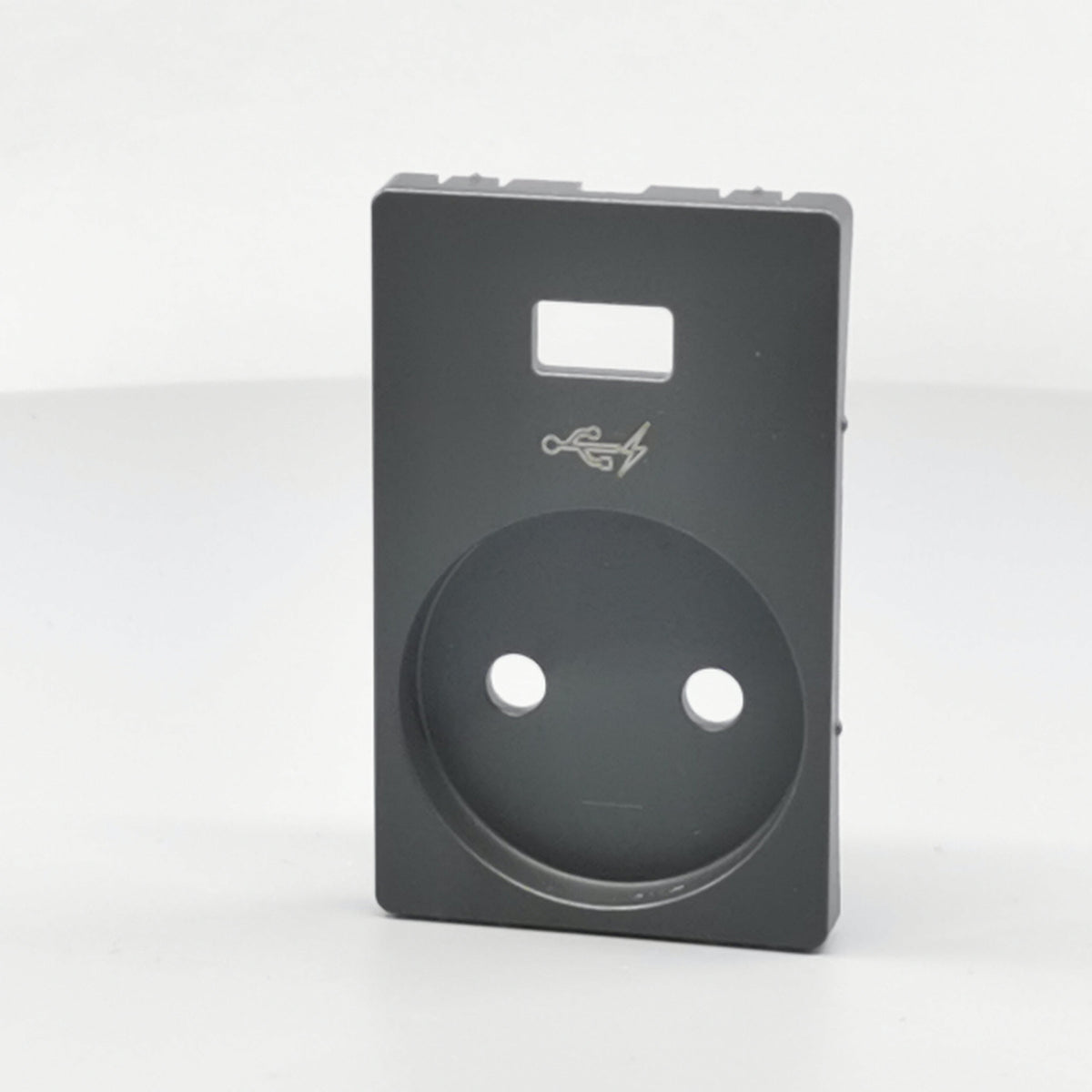 Fuga afdækning stokkontakt u/j med 5V USB koksgrå (360° frame 2)