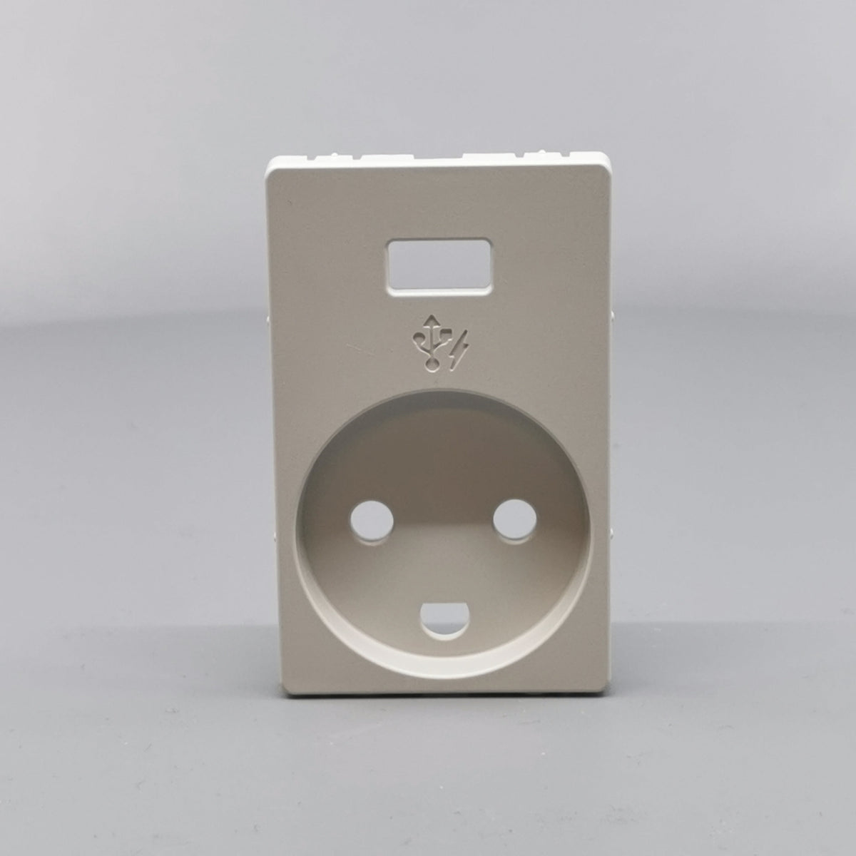 FUGA afdækning Stikk. m/j med 5V USB-lader Lysegrå