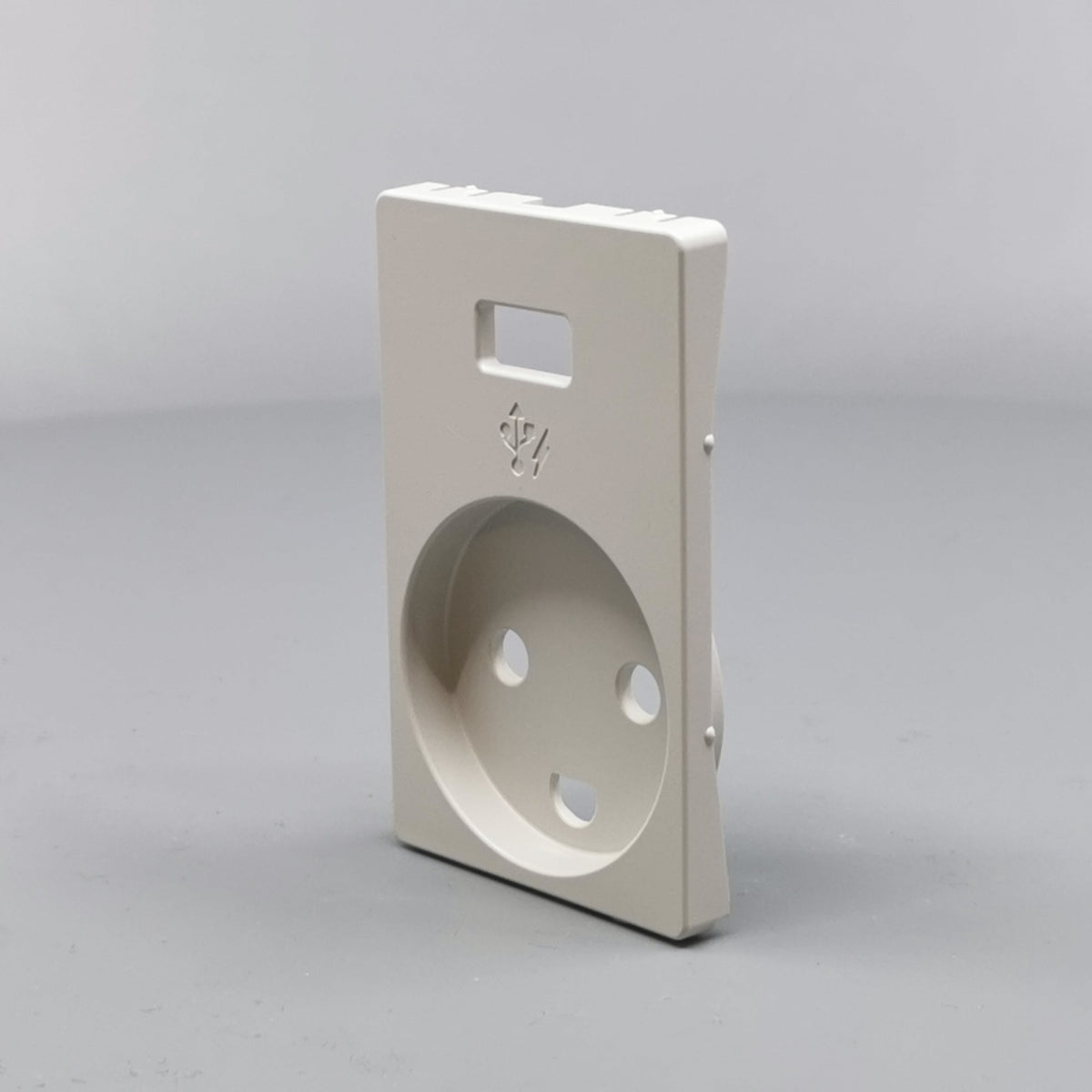 FUGA afdækning Stikk. m/j med 5V USB-lader Lysegrå (360° frame 4)