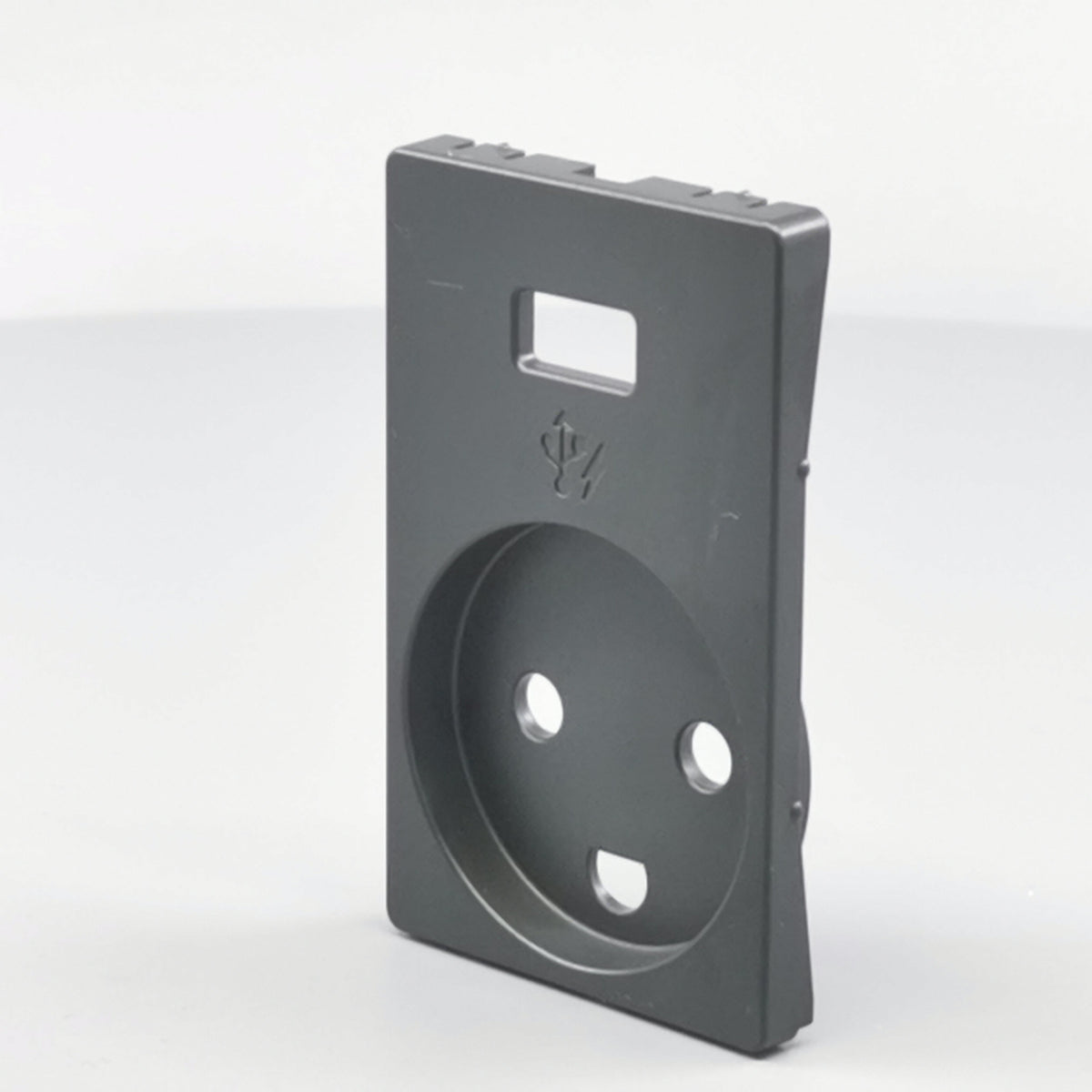 FUGA afdækning Stikk. m/j med 5V USB-lader Koksgrå (360° frame 4)