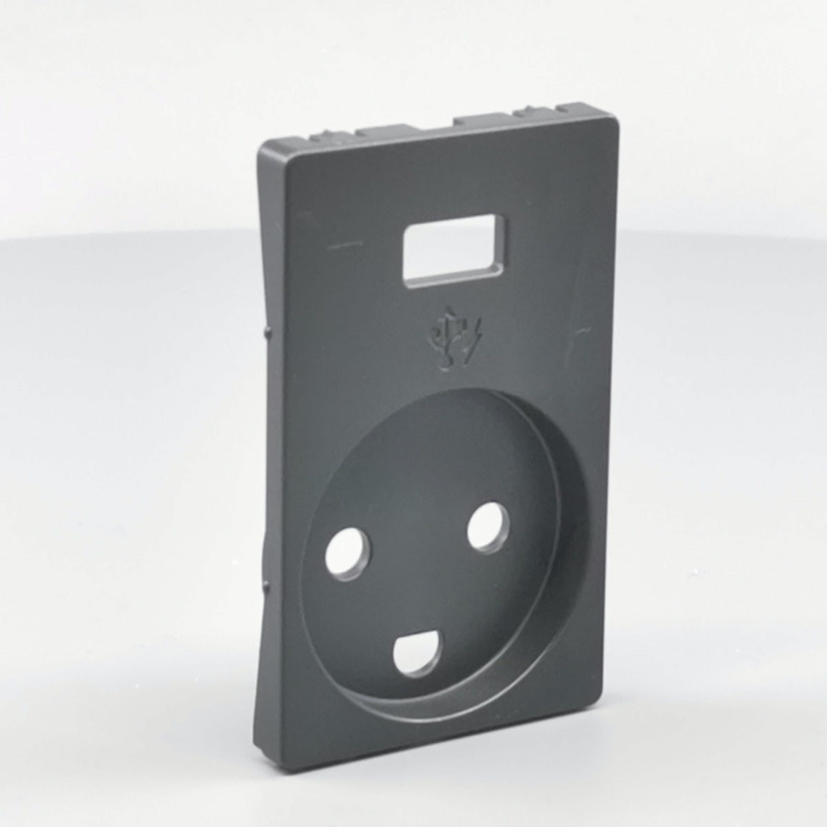 FUGA afdækning Stikk. m/j med 5V USB-lader Koksgrå (360° frame 23)