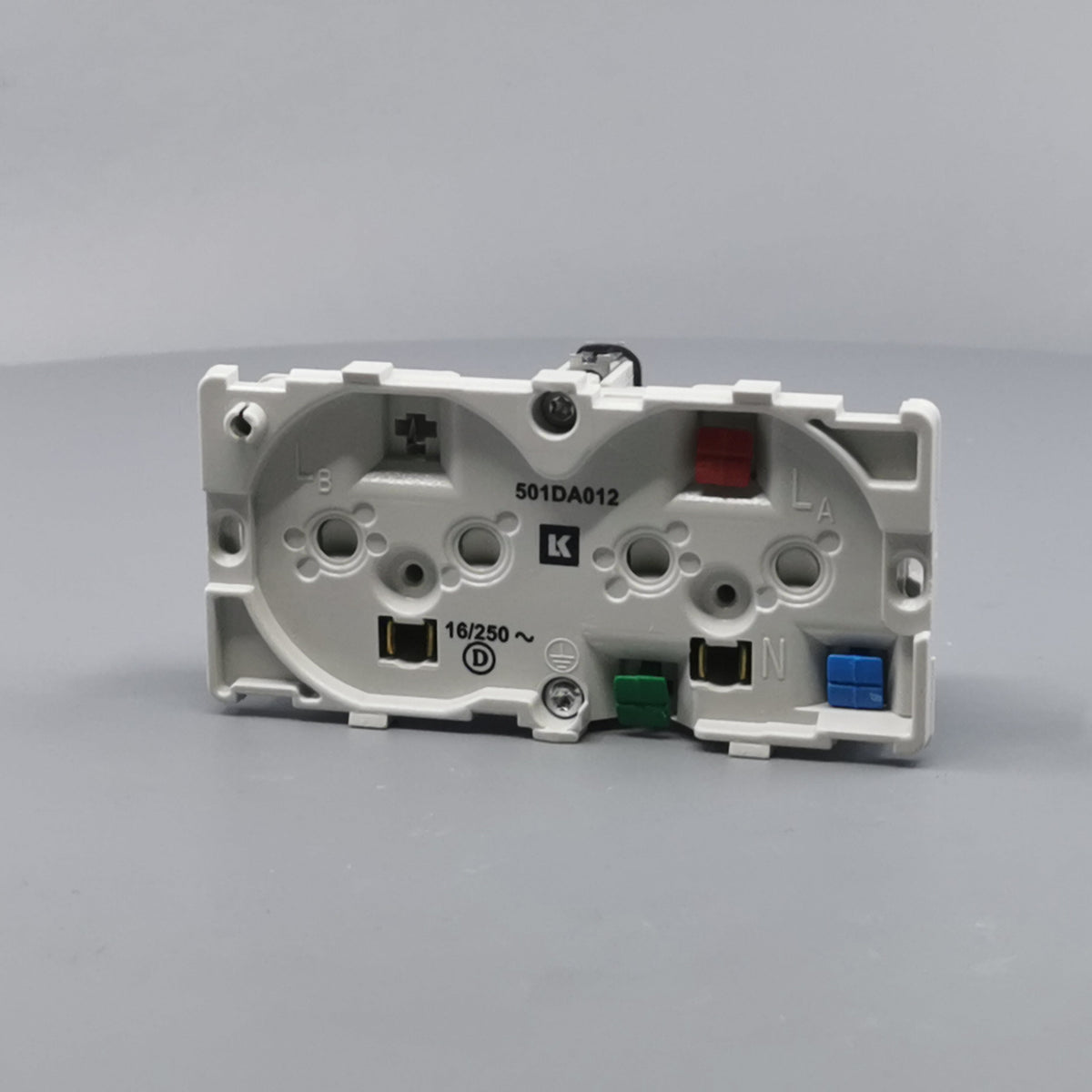 Fuga dobbelt stikkontakt 2-polet m/jord 2m (360° frame 2)