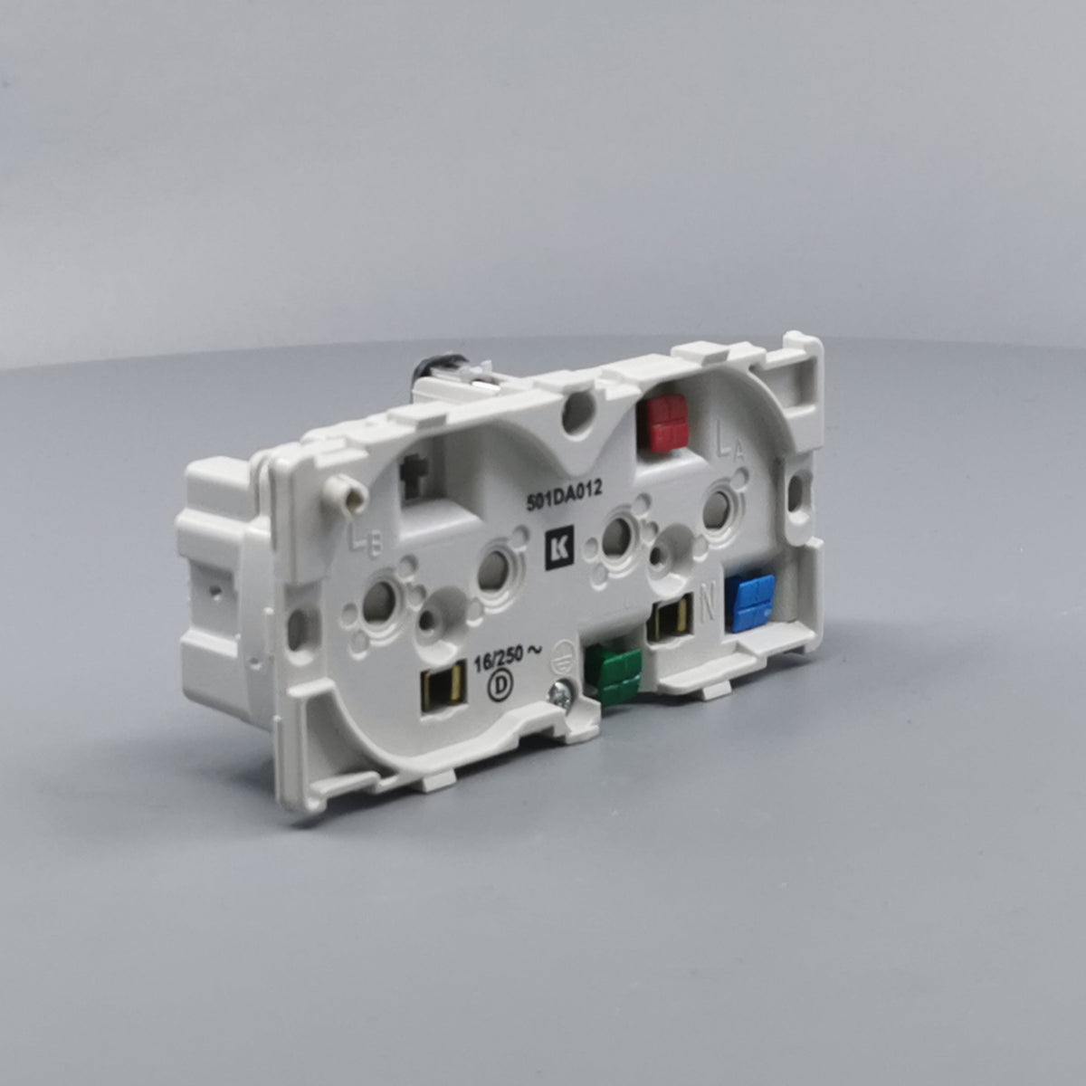 Fuga dobbelt stikkontakt 2-polet m/jord 2m (360° frame 22)