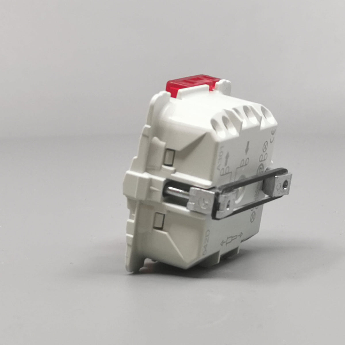 Fuga 1-pol afbryder m/LED lampe 16A uden afdækning (360° frame 9)