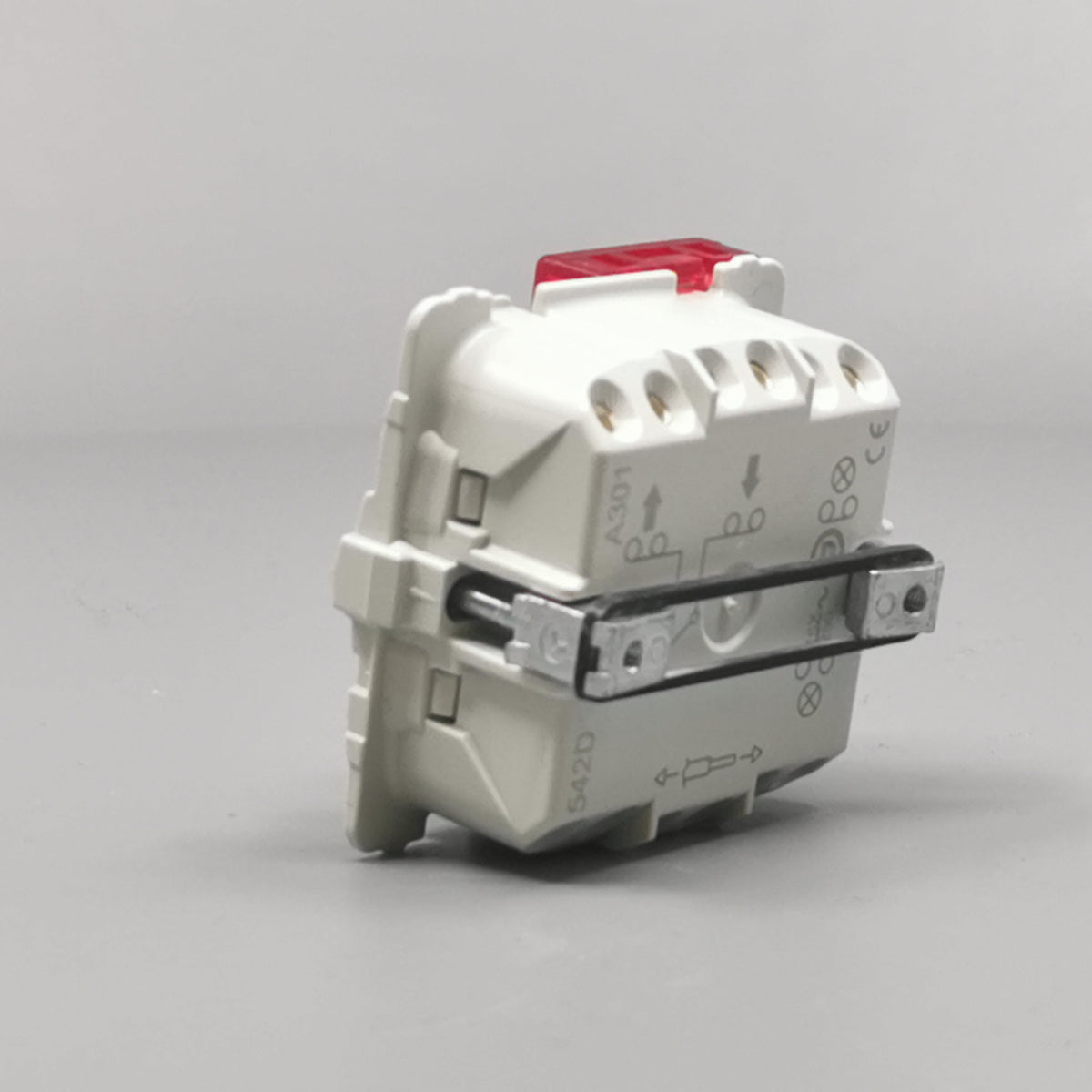 Fuga 1-pol afbryder m/LED lampe 16A uden afdækning (360° frame 10)