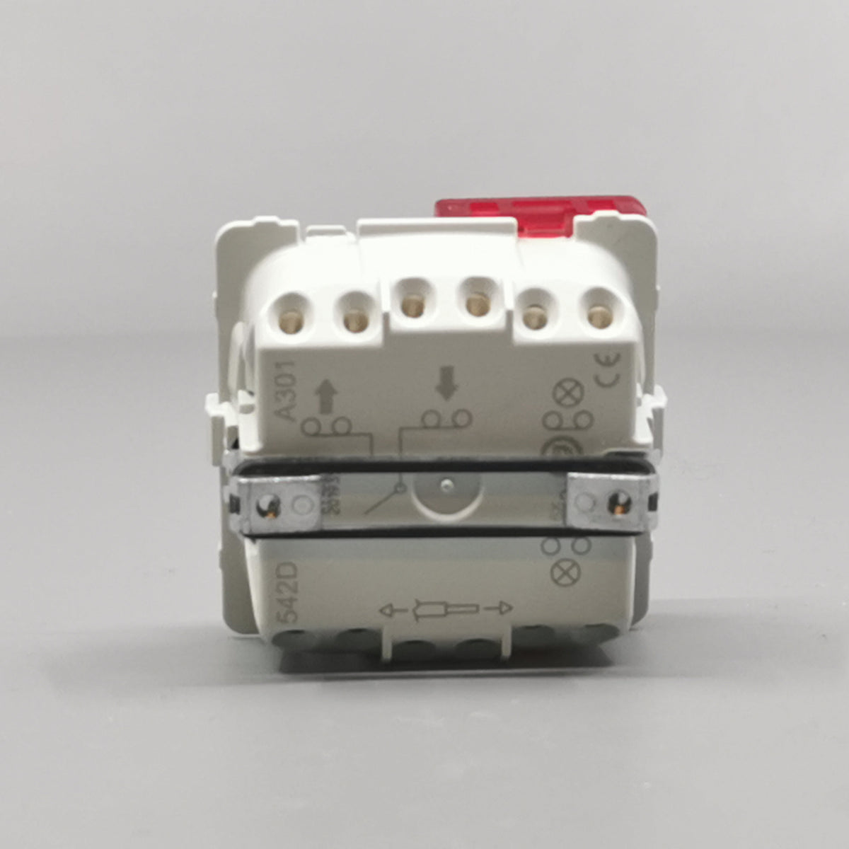 Fuga 1-pol afbryder m/LED lampe 16A uden afdækning (360° frame 13)