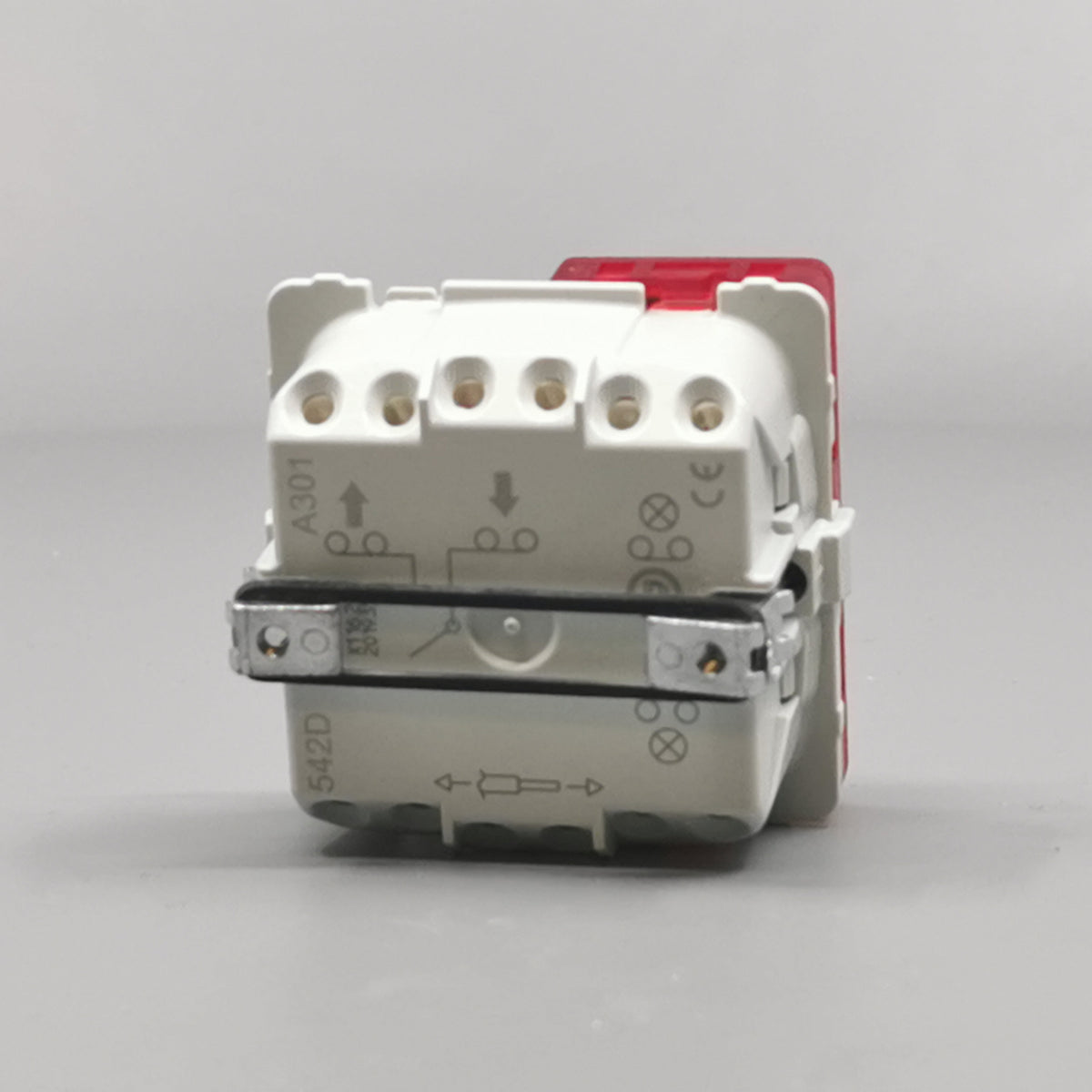 Fuga 1-pol afbryder m/LED lampe 16A uden afdækning (360° frame 14)