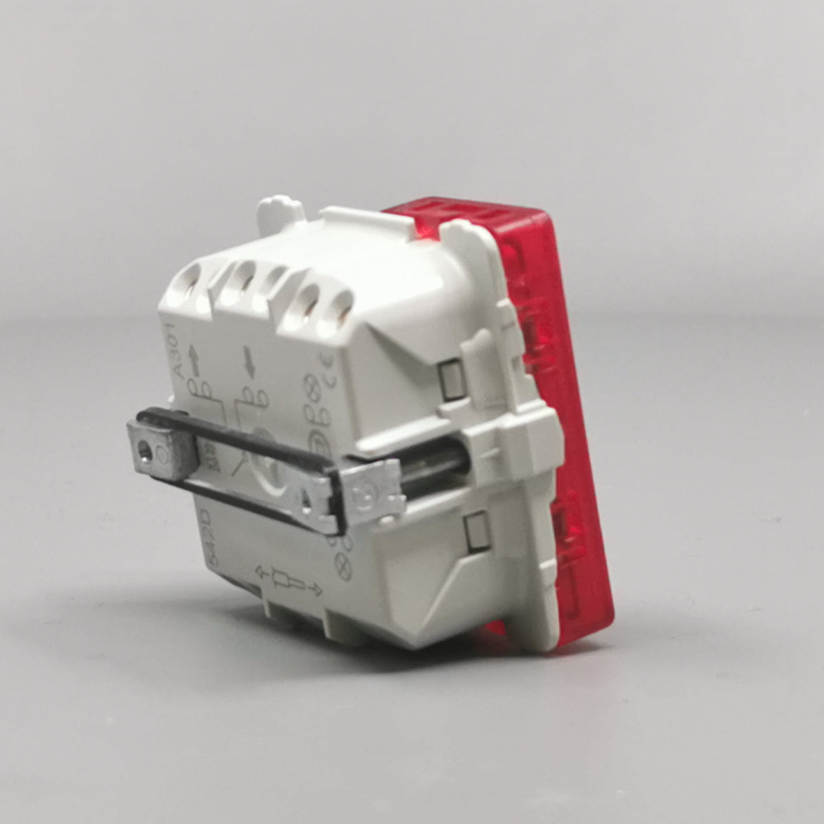 Fuga 1-pol afbryder m/LED lampe 16A uden afdækning (360° frame 17)