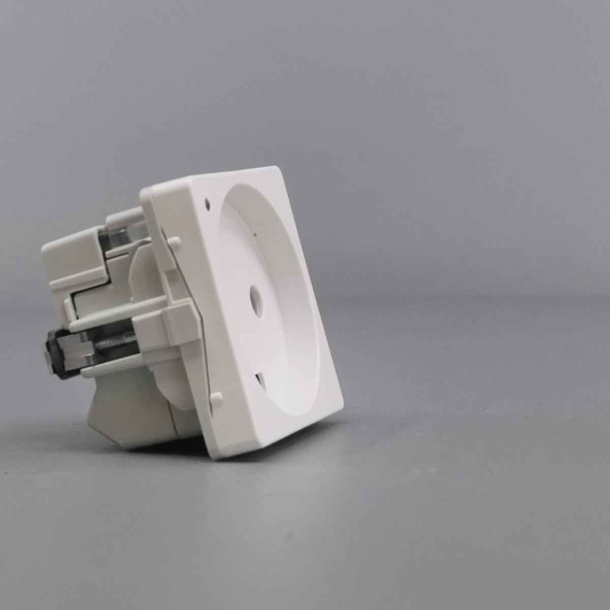 Fuga stikkontakt m. jord og LED lampe 1 modul - hvid (360° frame 20)