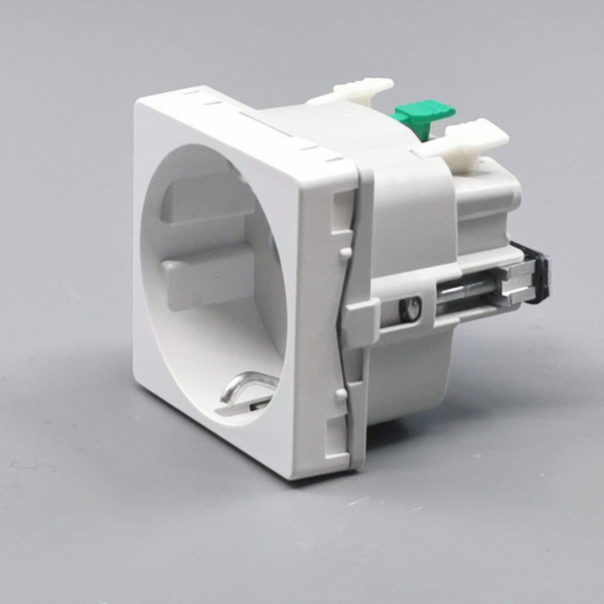 LK Fuga stikkontakt med sidejord 1m - hvid (360° frame 5)