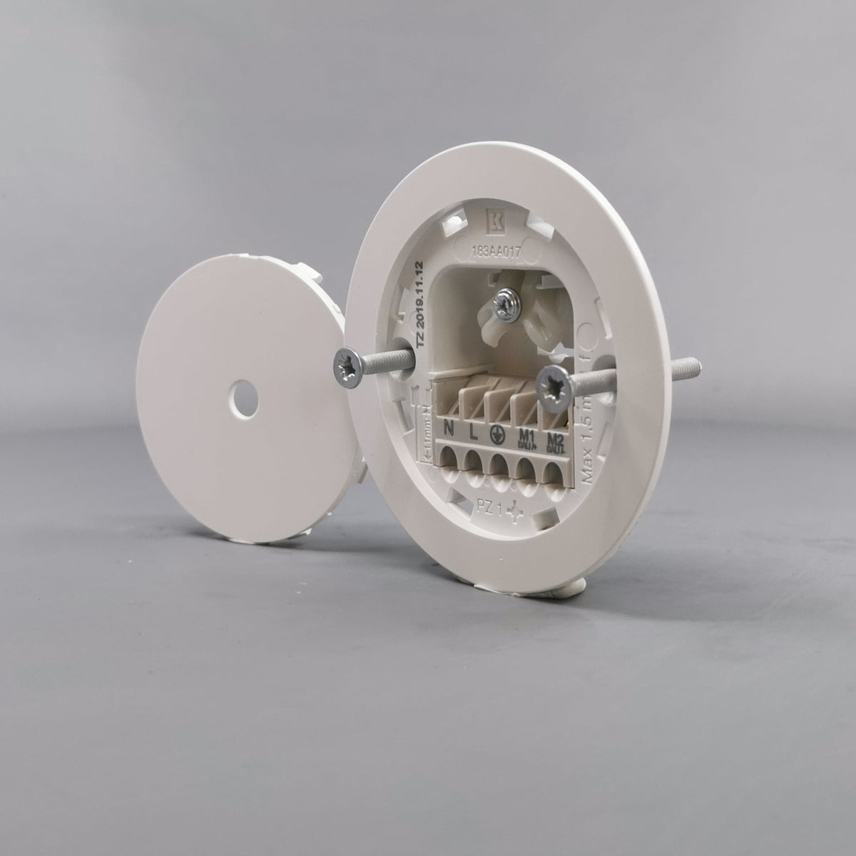 Lampeudtag Ø84mm. 5P Planforsænket Hvid (Ny model) (360° frame 4)