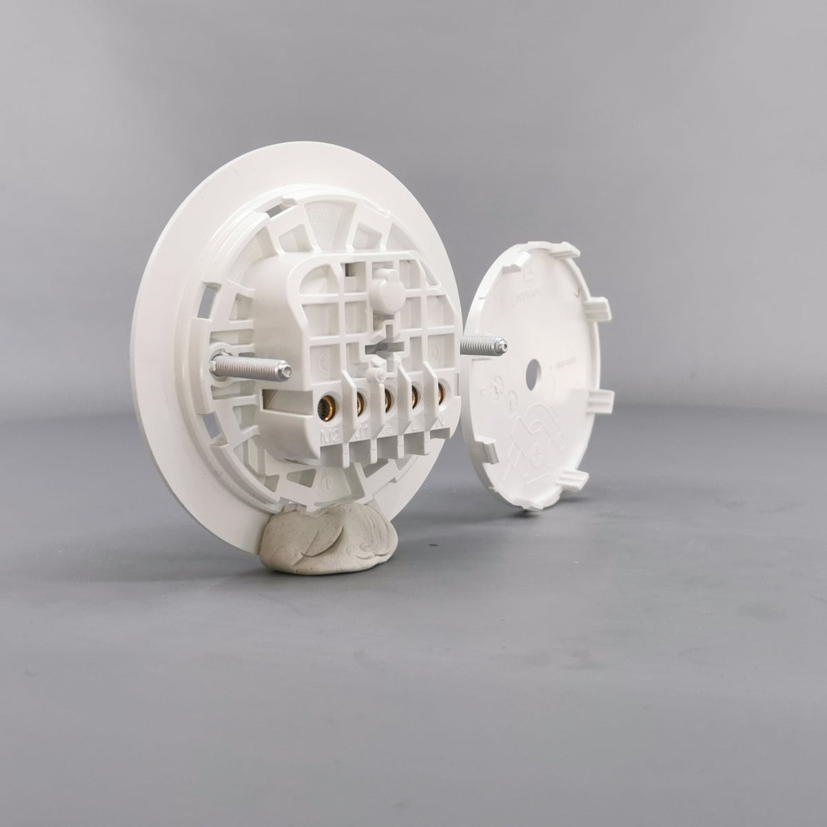Lampeudtag Ø84mm. 5P Planforsænket Hvid (Ny model) (360° frame 10)