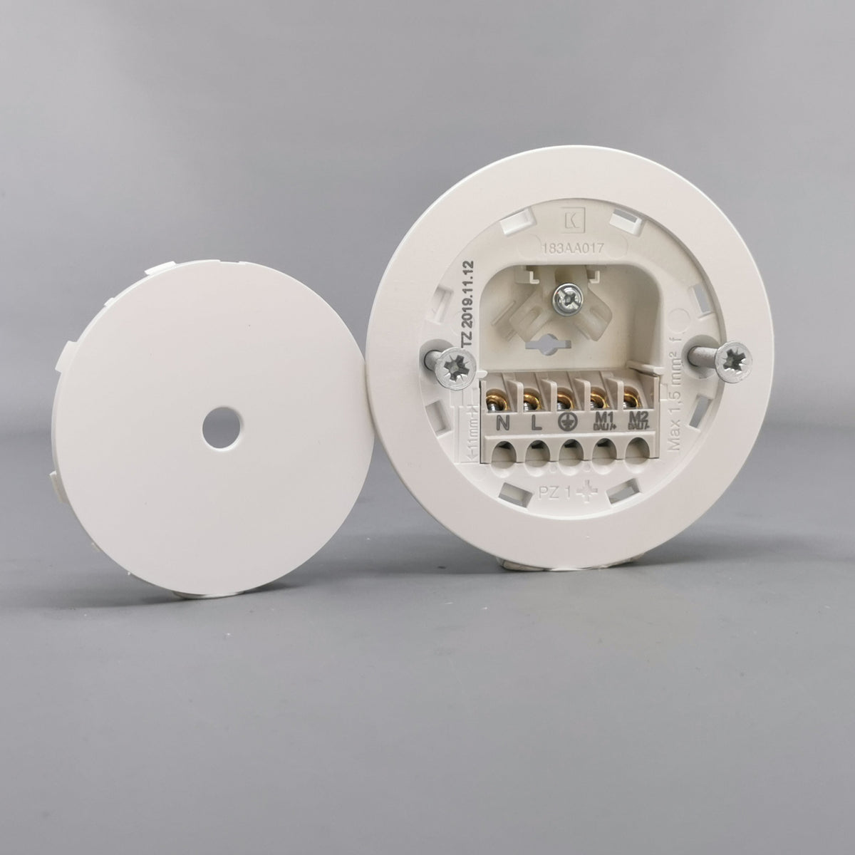Lampeudtag Ø84mm. 5P Planforsænket Hvid (Ny model) (360° frame 24)