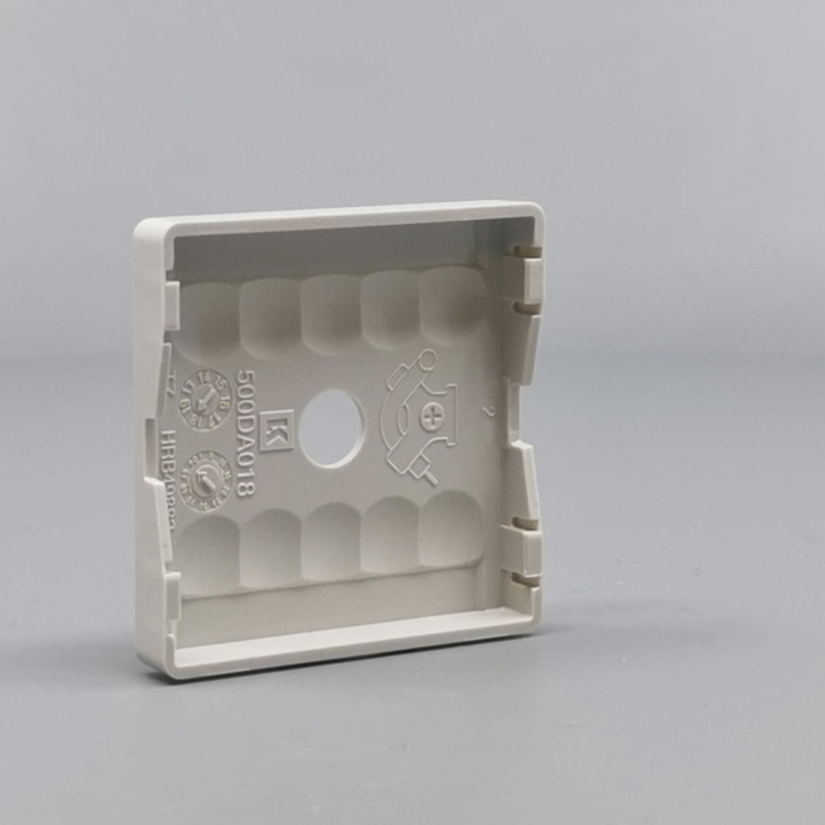 LK Fuga afdækning til lampeudtag 50x50, ny model - lysegrå (360° frame 11)