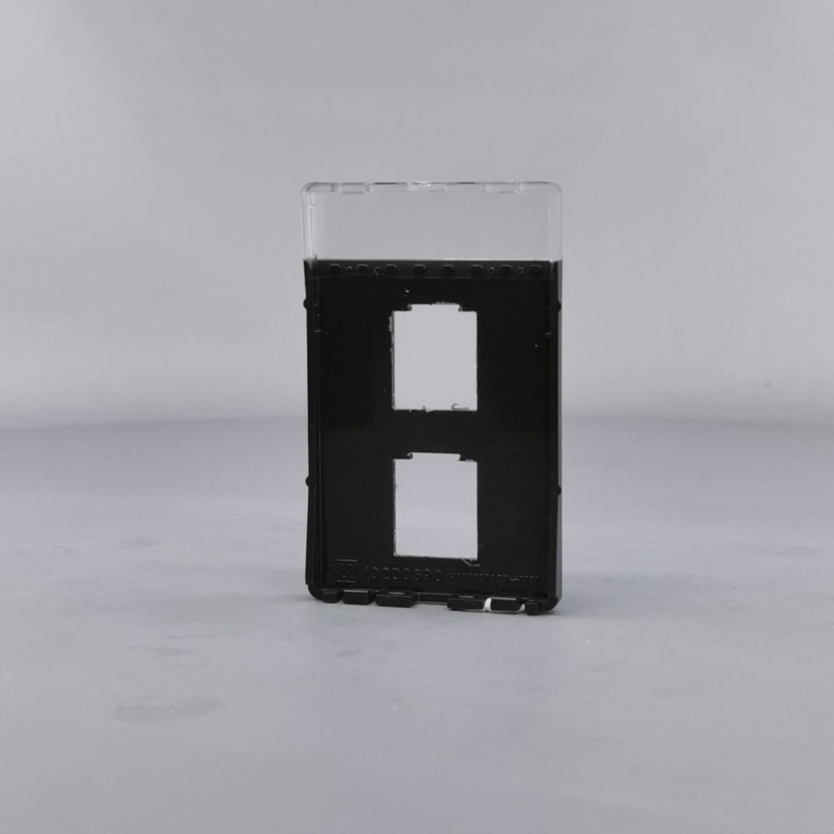 Afdækning for Fuga 1/2xRJ45 1½ modul kokgrå (360° frame 14)