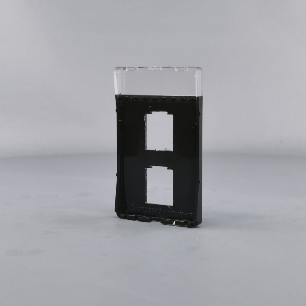 Afdækning for Fuga 1/2xRJ45 1½ modul kokgrå (360° frame 15)