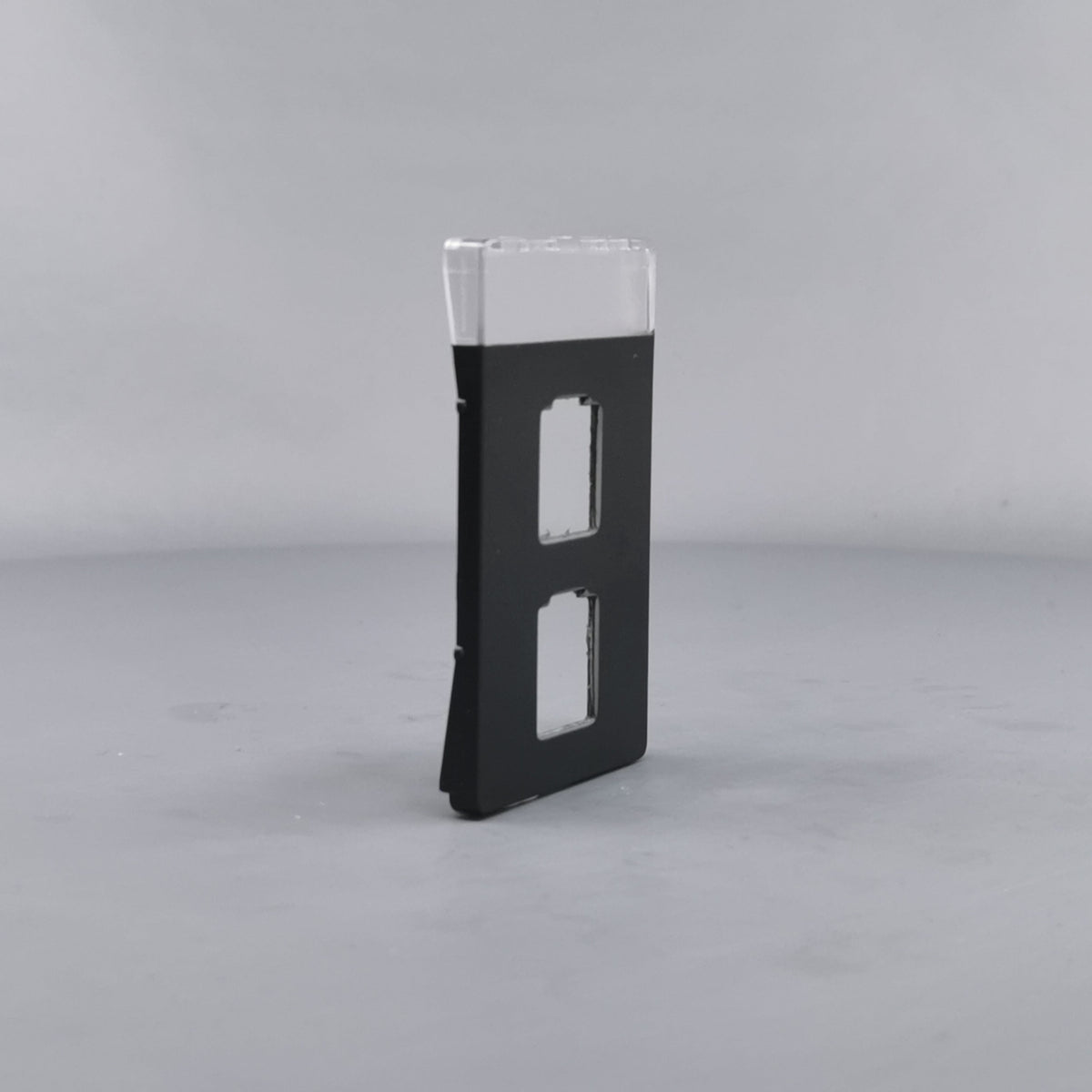 Afdækning for Fuga 1/2xRJ45 1½ modul kokgrå (360° frame 21)