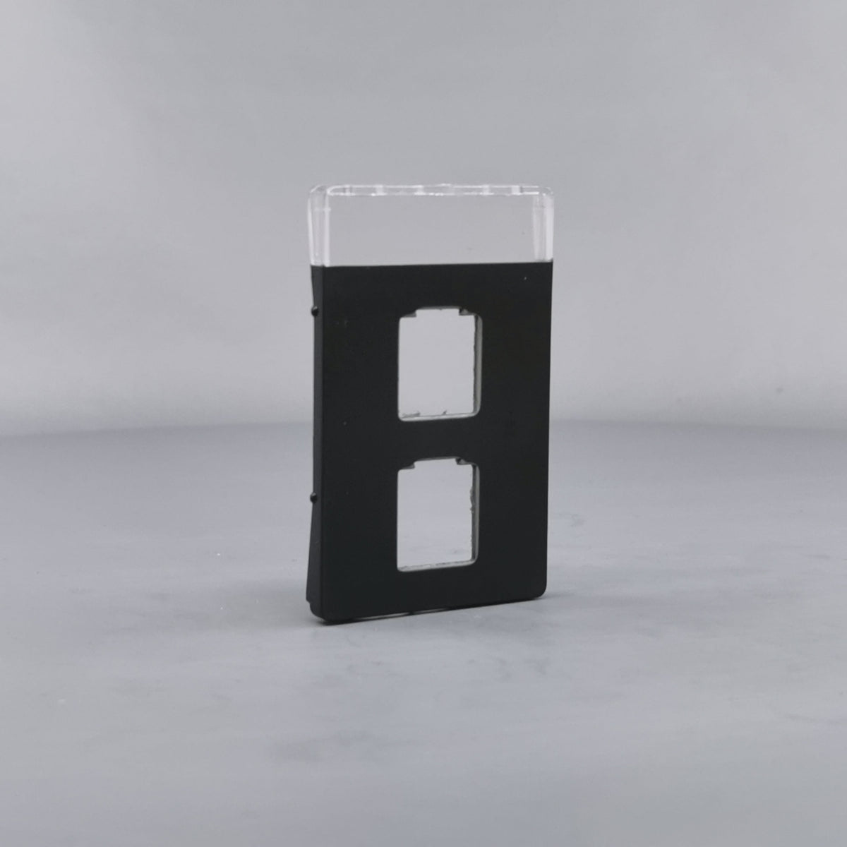 Afdækning for Fuga 1/2xRJ45 1½ modul kokgrå (360° frame 23)