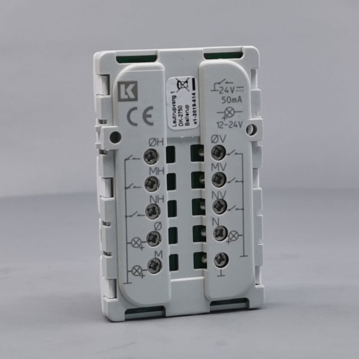 Fuga Svagstrømstryk 6 slutte og 3 lysdiode hvid (360° frame 12)