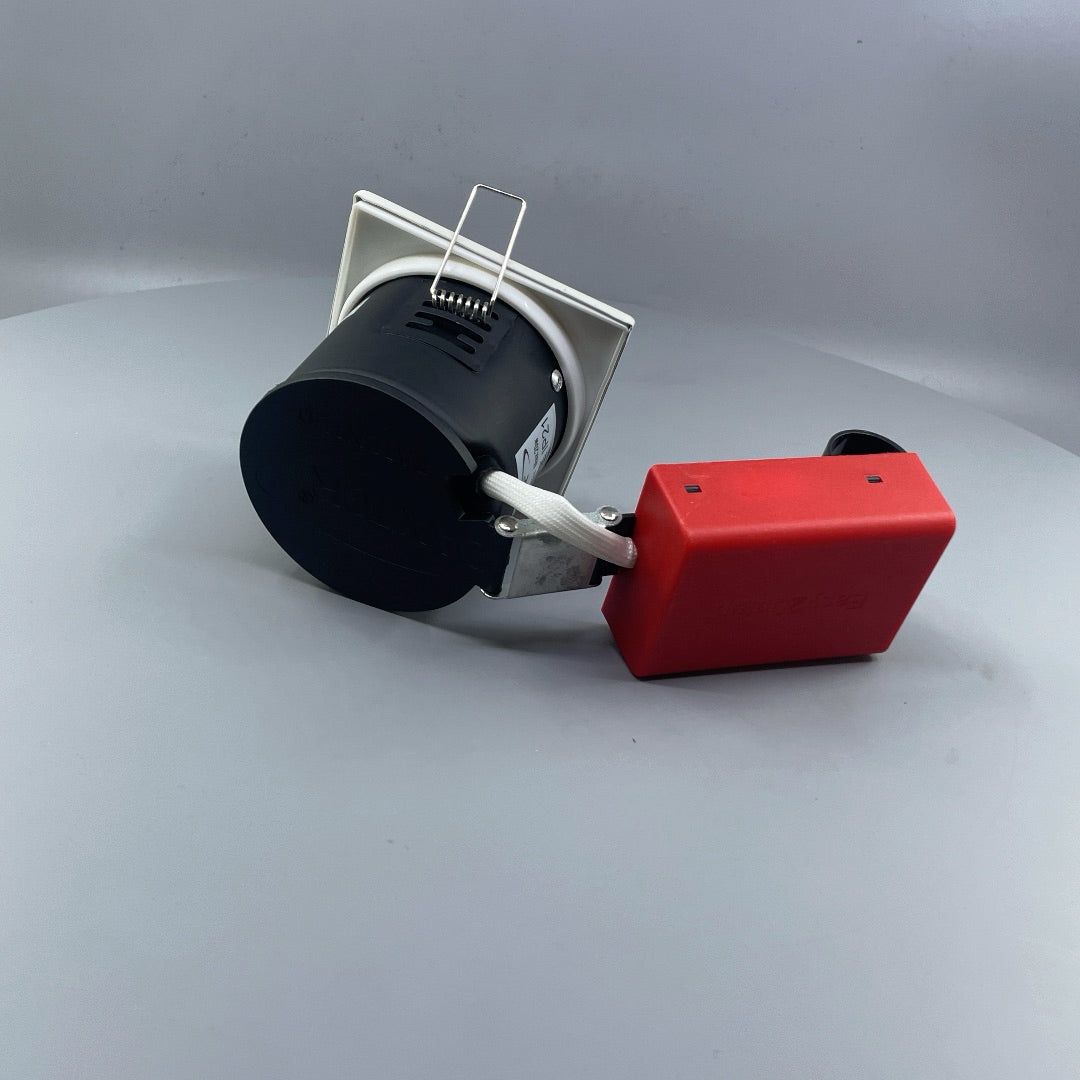 Daxtor Easy 2-Setup MR16 12V indbygningsspot IP21 – firkantet hvid, maks. 20W (360° frame 14)