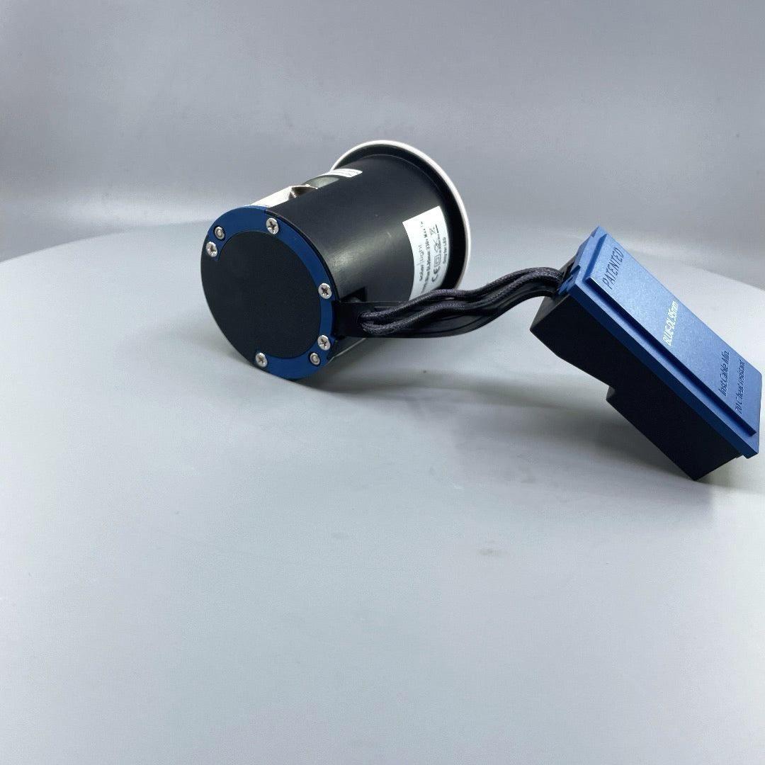 DAXTOR EXO BLUE 95 indbygningsspot inkl. GU10 LED, hvid, 6W, 3000K, dæmpbar (360° frame 15)