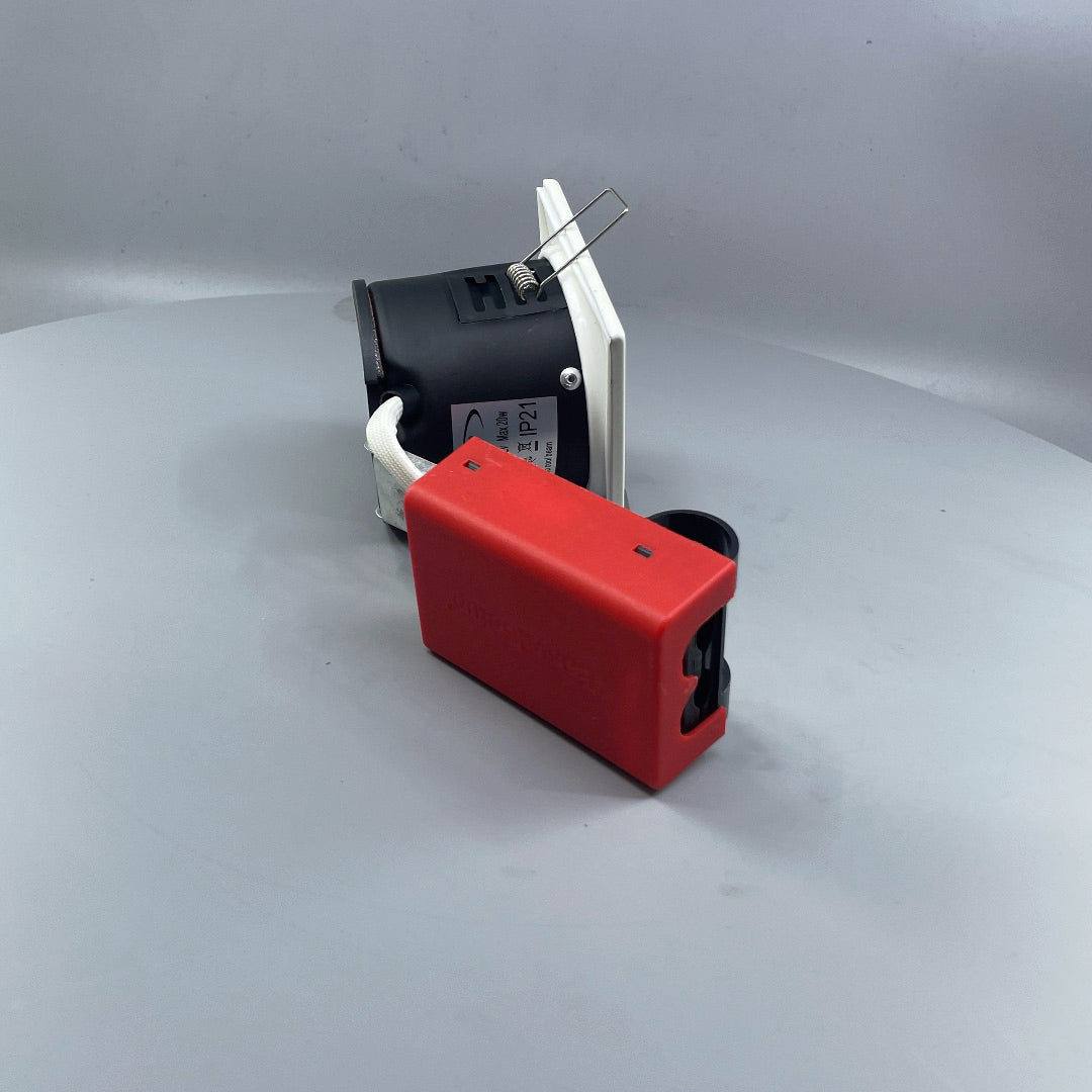Daxtor Easy 2-Setup MR16 12V indbygningsspot IP21 – firkantet hvid, maks. 20W (360° frame 18)