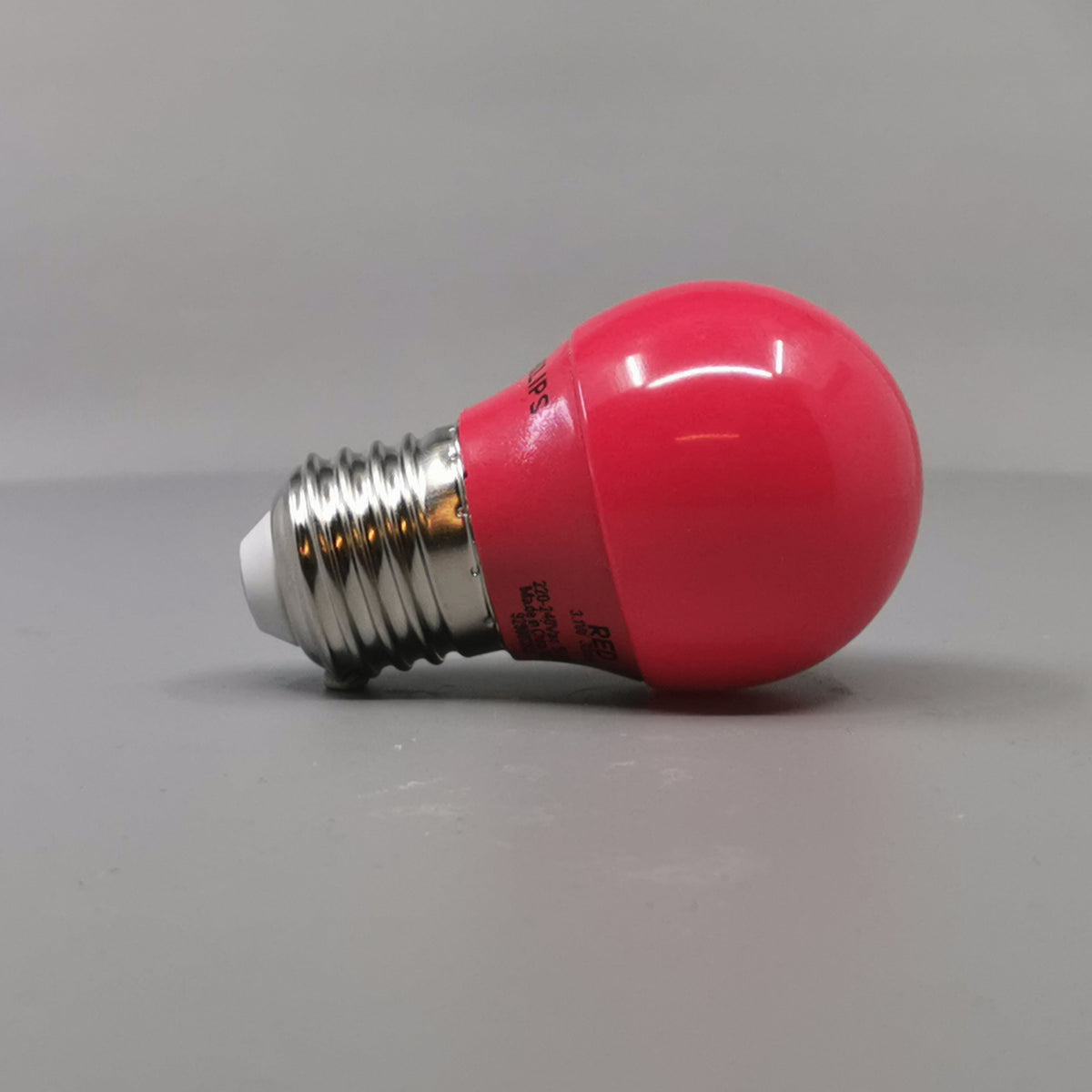 Philips LED Krone Kulørt 3,1W P45 E27 Rød (360° frame 13)