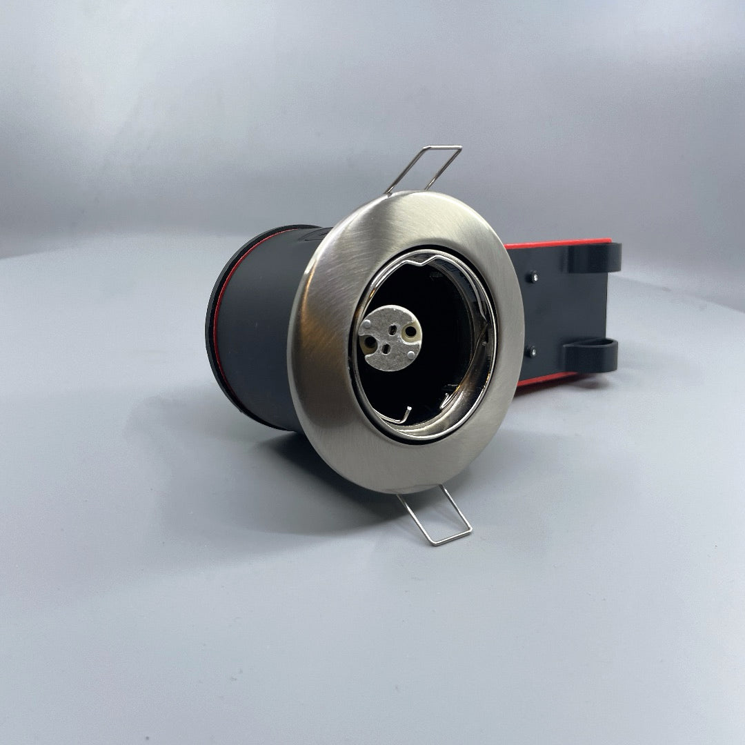 Daxtor Easy 2-Setup MR16 indbygningsspot Ø87 mm – børstet stål (360° frame 23)