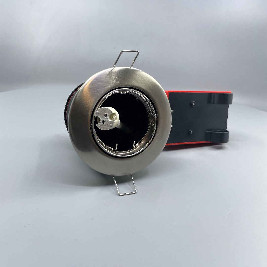 Daxtor Easy 2-Setup MR16 indbygningsspot Ø87 mm – børstet stål (360° frame 24)
