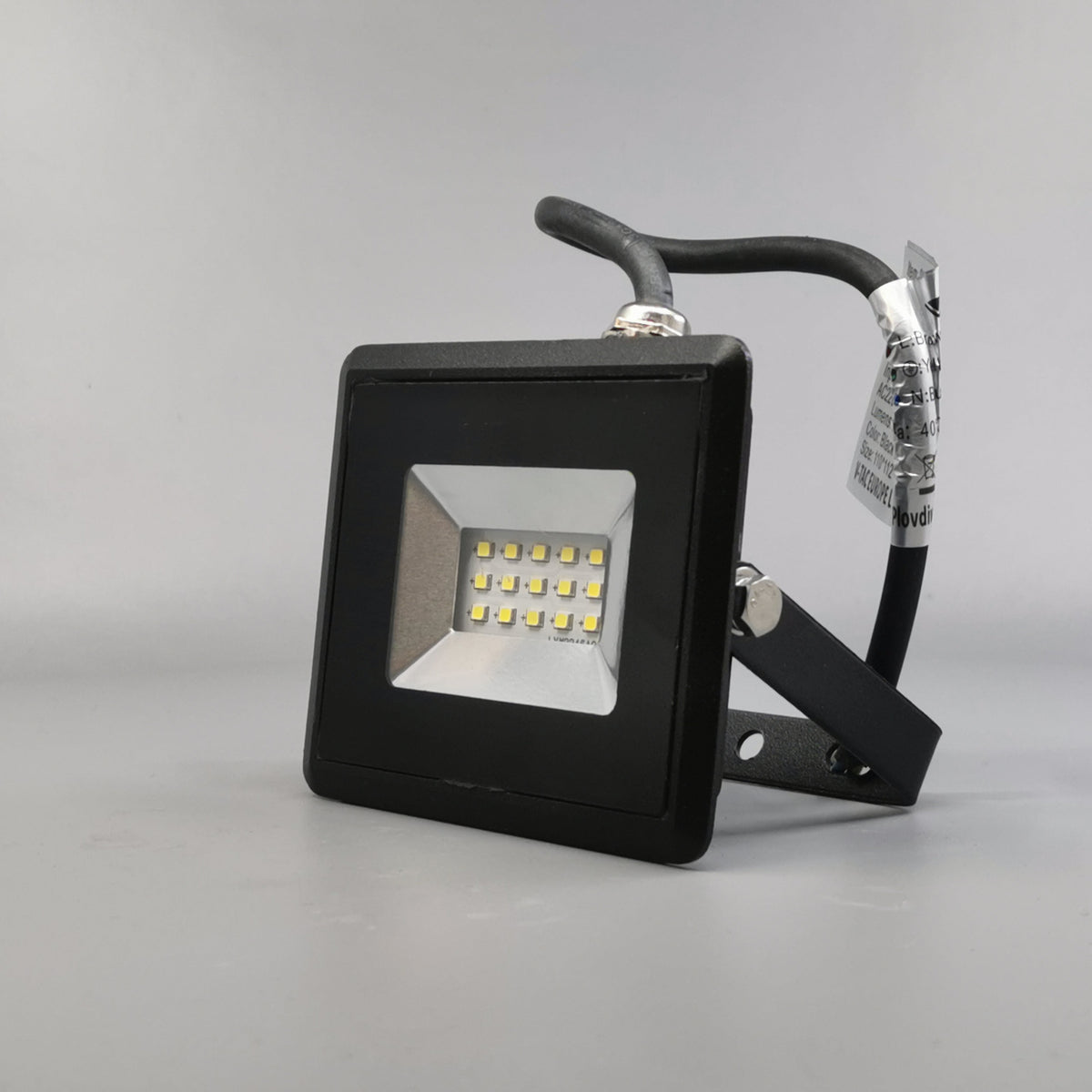 10W LED projektør 4000K 850Lm sort (360° frame 4)